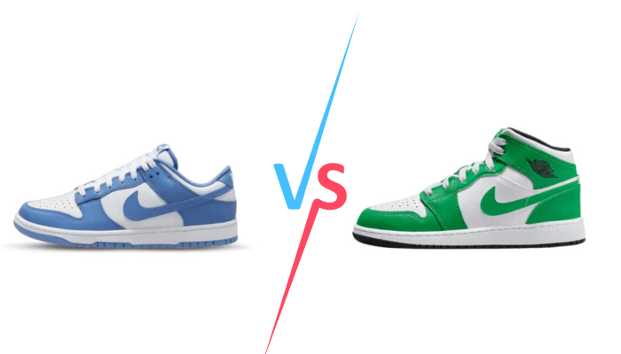 Nike dunk high vs air jordan 1 hotsell