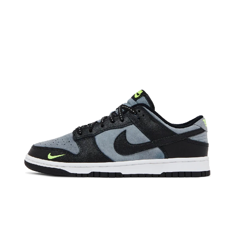 Nike Dunk Low Black Cool Grey Volt Mini Swoosh