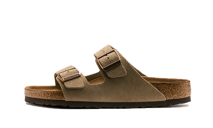 Birkenstock Arizona Suede Leather Soft Footbed Taupe - Sneaker Request - Chaussures - Birkenstock
