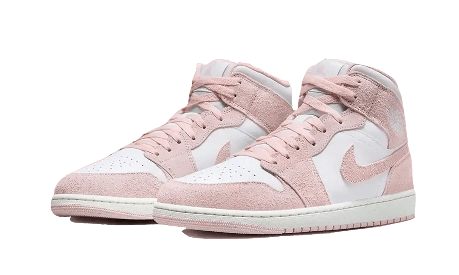 Air Jordan 1 Mid Pink Suede - Sneaker Request - Sneakers - Air Jordan