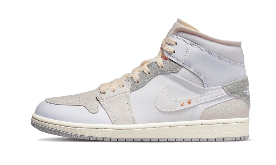 Air Jordan 1 Mid SE Craft Inside Out White Grey - Sneaker Request - Sneakers - Air Jordan