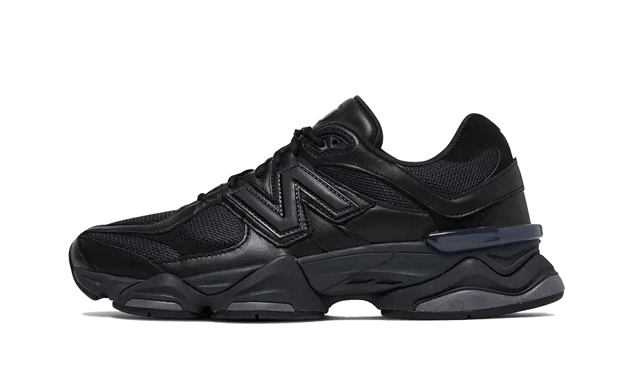 New Balance 9060 Triple Black Leather