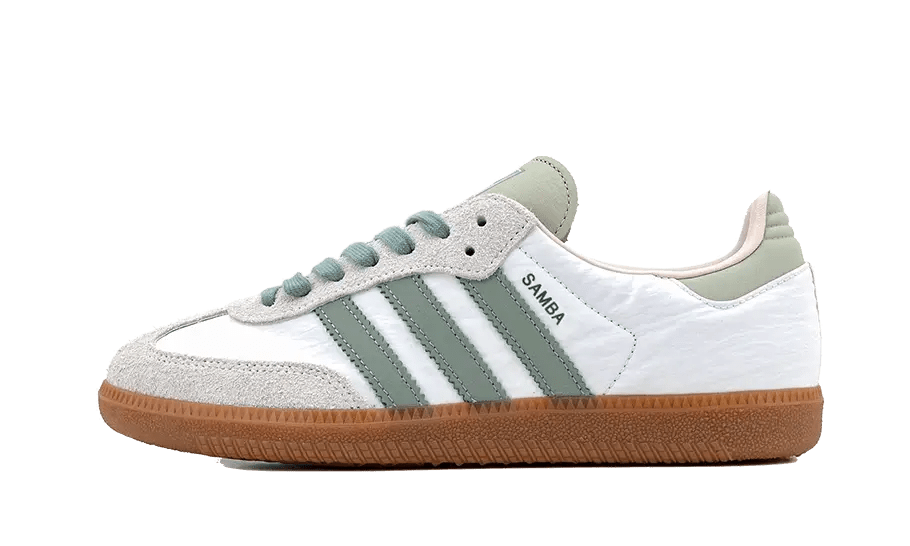 Adidas Samba OG Cloud White Silver Green - Sneaker Request - Sneakers - Adidas
