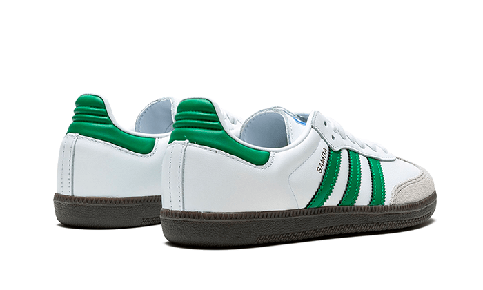 Adidas samba white outlet green