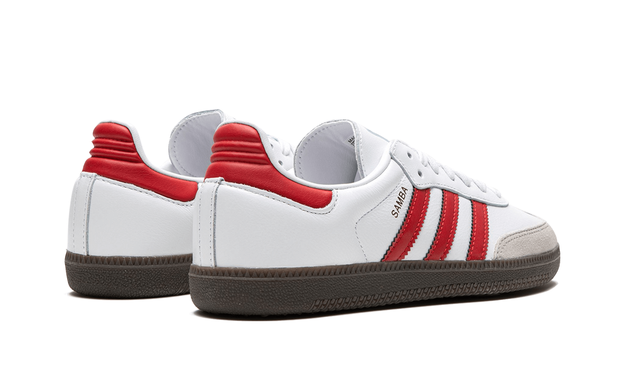 Adidas samba trainers shop - white/red/gum sole