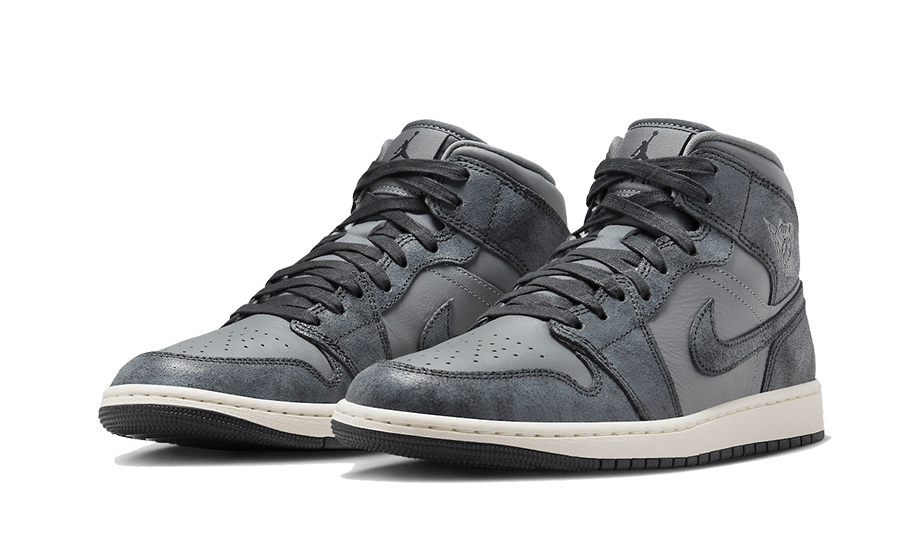 Air Jordan 1 Mid Distressed Smoke Grey - Sneaker Request - Sneakers - Air Jordan