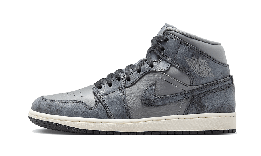 Air Jordan 1 Mid Distressed Smoke Grey - Sneaker Request - Sneakers - Air Jordan