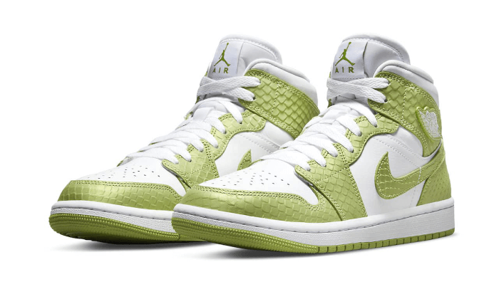 Air Jordan 1 Mid Green Python - Sneaker Request - Sneakers - Air Jordan