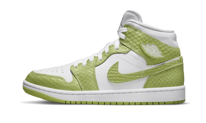 Air Jordan 1 Mid Green Python - Sneaker Request - Sneakers - Air Jordan