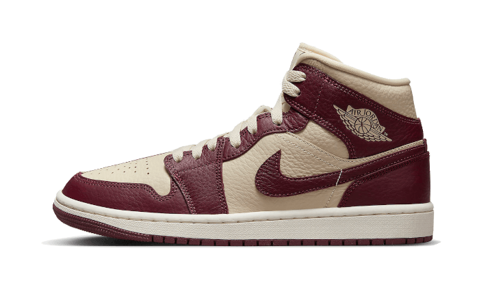 Air Jordan 1 Mid Split Beach Cherrywood Red - Sneaker Request - Sneakers - Air Jordan