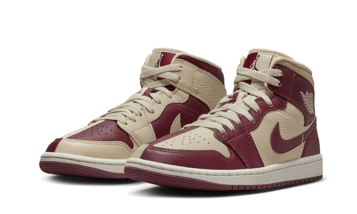 Air Jordan 1 Mid Split Beach Cherrywood Red - Sneaker Request - Sneakers - Air Jordan