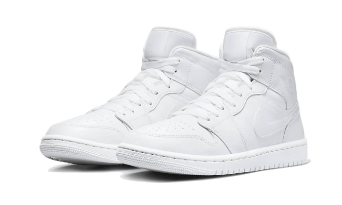 Air Jordan 1 Mid Triple White Patent Swoosh - Sneaker Request - Sneakers - Air Jordan