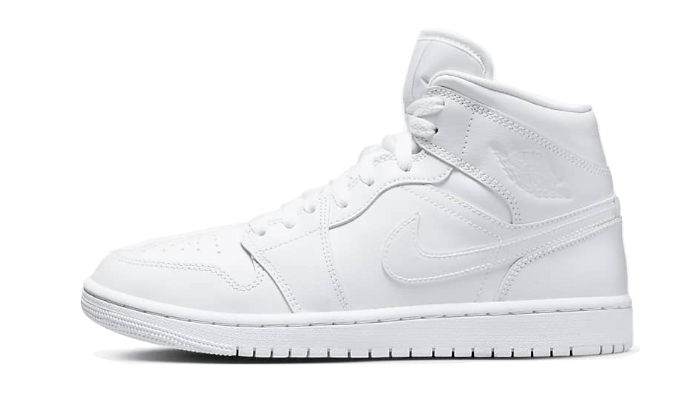 Air Jordan 1 Mid Triple White Patent Swoosh - Sneaker Request - Sneakers - Air Jordan