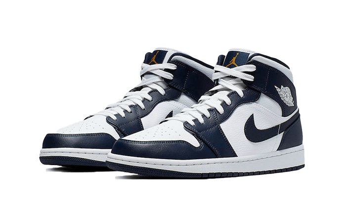 Air Jordan 1 Mid White Metallic Gold Obsidian - Sneaker Request - Sneakers - Air Jordan