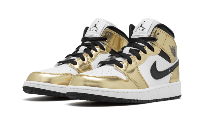 Air Jordan 1 Mid White Metallic Gold - Sneaker Request - Sneakers - Air Jordan