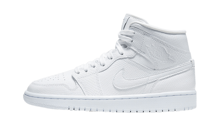 Air Jordan 1 Mid White Snakeskin