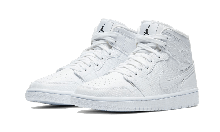 Air Jordan 1 Mid White Snakeskin - Sneaker Request - Sneakers - Air Jordan