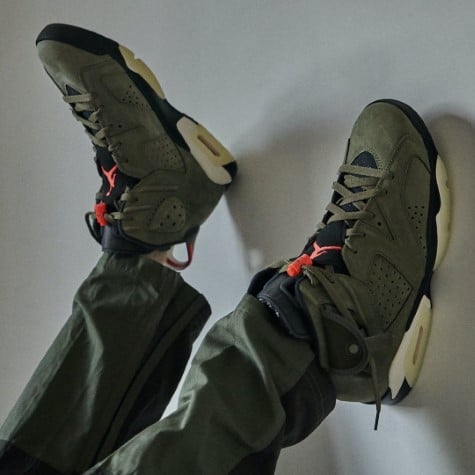 Travis scott air on sale jordan 6 olive