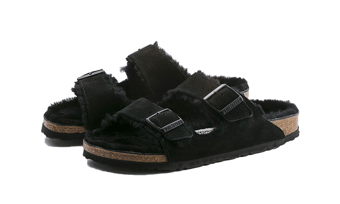 Birkenstock Arizona Shearling Black - Sneaker Request - Chaussures - Birkenstock