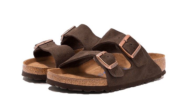 Birkenstock Arizona Suede Leather Soft Footbed Mocha - Sneaker Request - Chaussures - Birkenstock