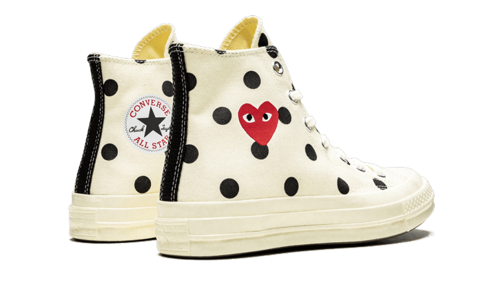 Converse Chuck Taylor All-Star 70s Hi Comme des Garçons PLAY Polka Dot White - Sneaker Request - Sneakers - Converse