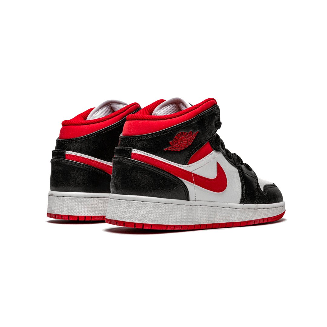 Jordan 1 mid cheap white gym red black