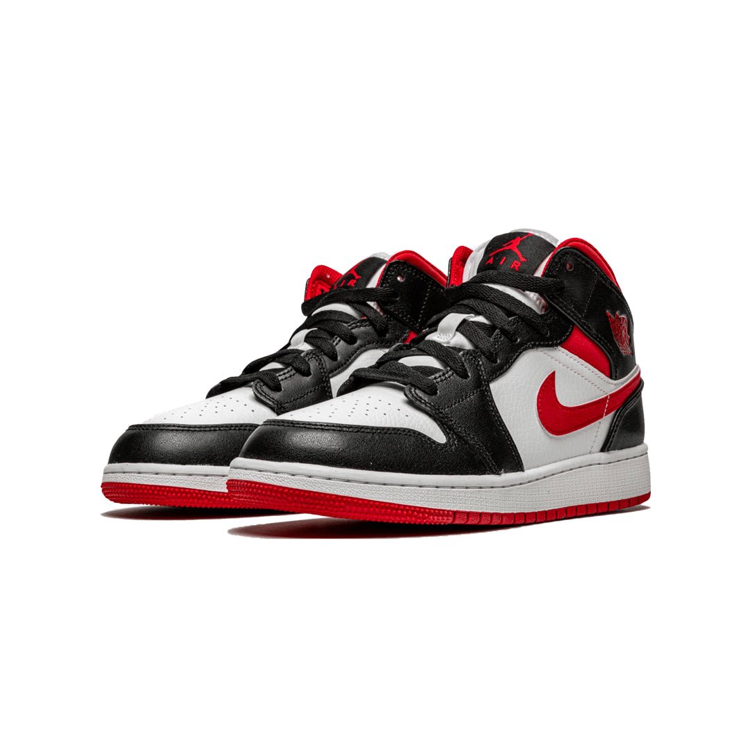 Nike air jordan 1 mid red and on sale black