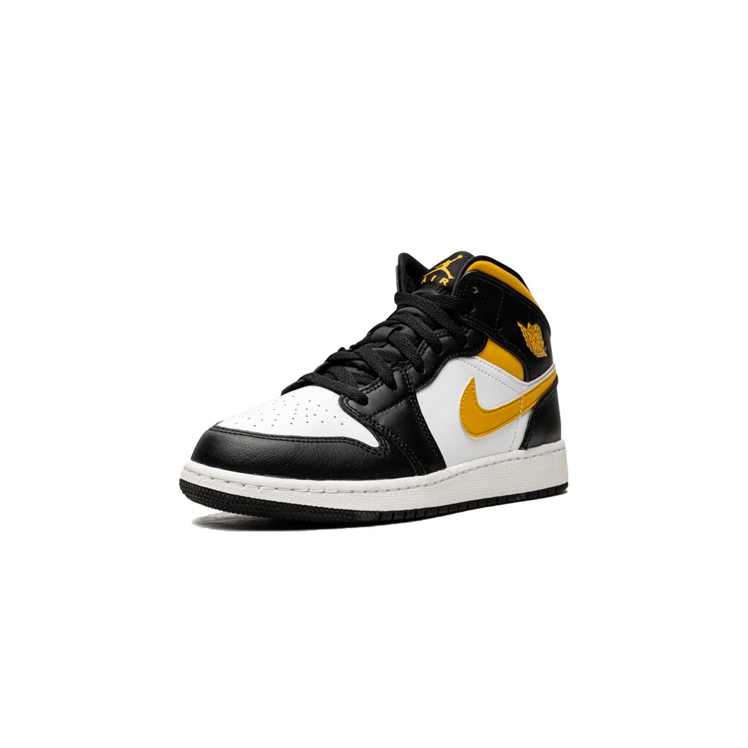 Jordan 1 Mid White Pollen Black (GS) - Sneaker Request - Sneaker Request