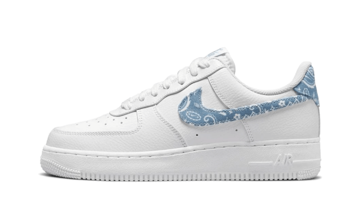 Nike Air Force 1 Low '07 Essential White Worn Blue Paisley - Sneaker Request - Sneakers - Nike