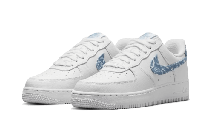 Nike Air Force 1 Low '07 Essential White Worn Blue Paisley - Sneaker Request - Sneakers - Nike