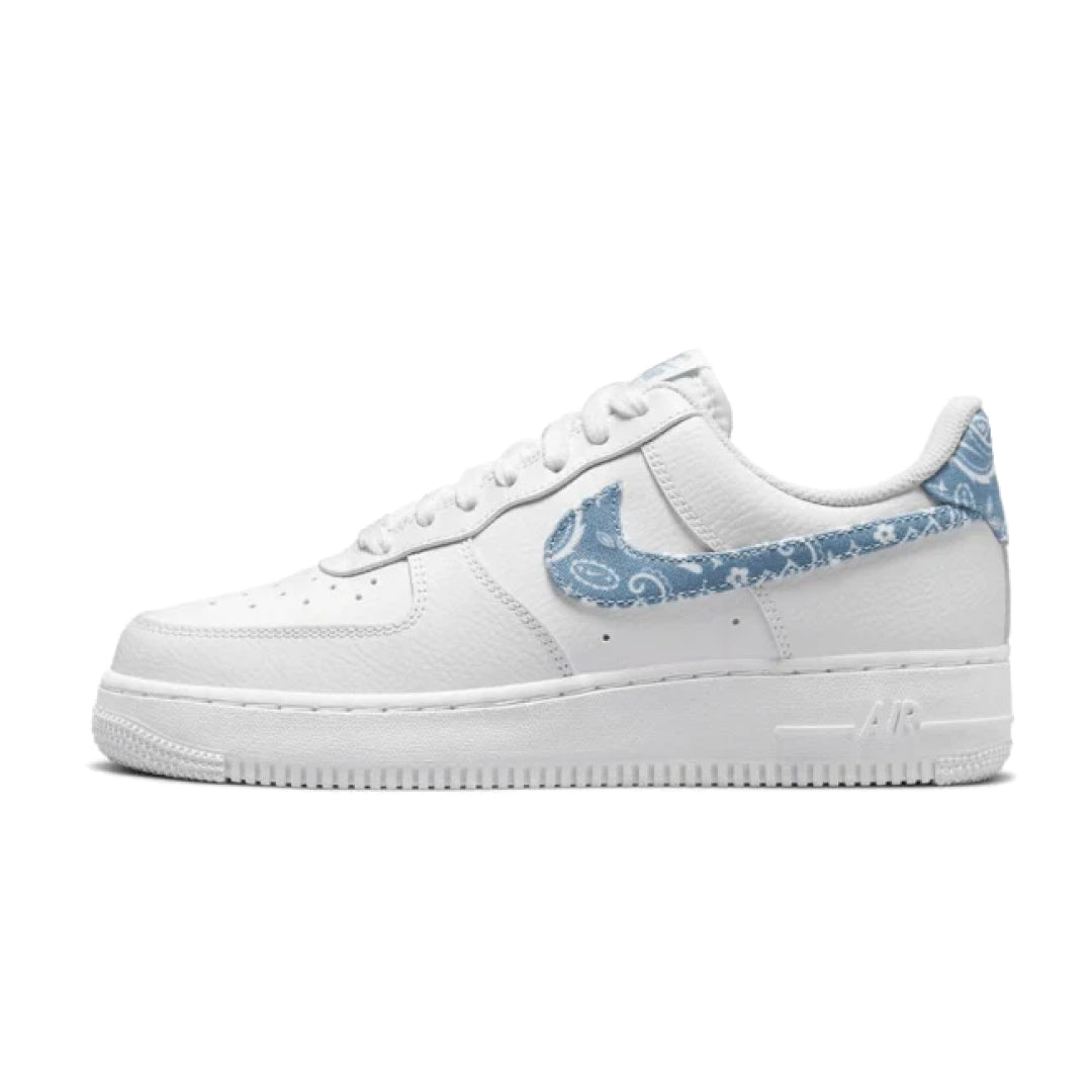 Nike Air Force 1 Low '07 Essential White Worn Blue Paisley (Women's) - Sneaker Request - Sneaker - Sneaker Request