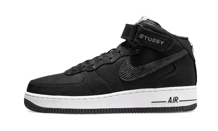 Nike Air Force 1 Mid Stussy All Black - Sneaker Request - Sneakers - Nike