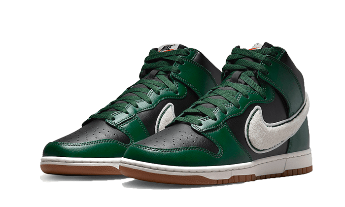 Nike Dunk High Chenille Swoosh Black Green - Sneaker Request - Sneakers - Nike