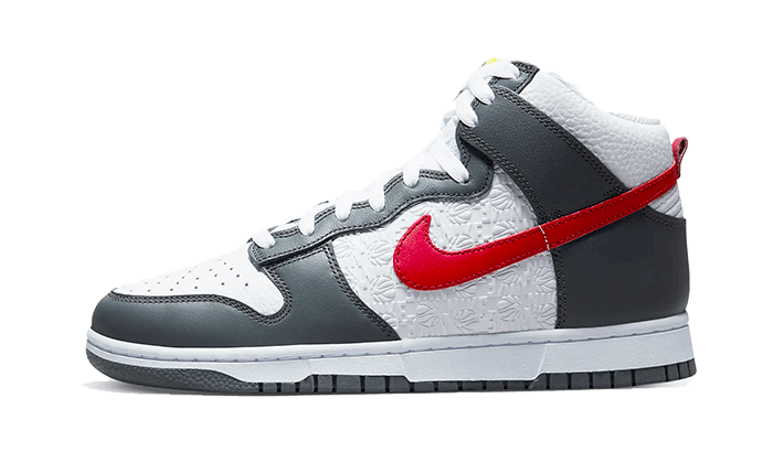 Nike Dunk High Embossed Basketball Grey Red - Sneaker Request - Sneakers - Nike