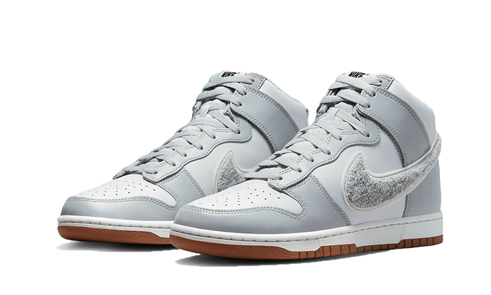 Nike Dunk High Retro Chenille Swoosh White Grey - Sneaker Request - Sneakers - Nike
