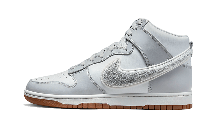 Nike Dunk High Retro Chenille Swoosh White Grey - Sneaker Request - Sneakers - Nike